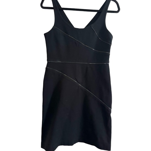 THEORY Dora Cupid Black Zipper-Detail Mini Tank Dress - Sz 2 - Picture 3 of 6